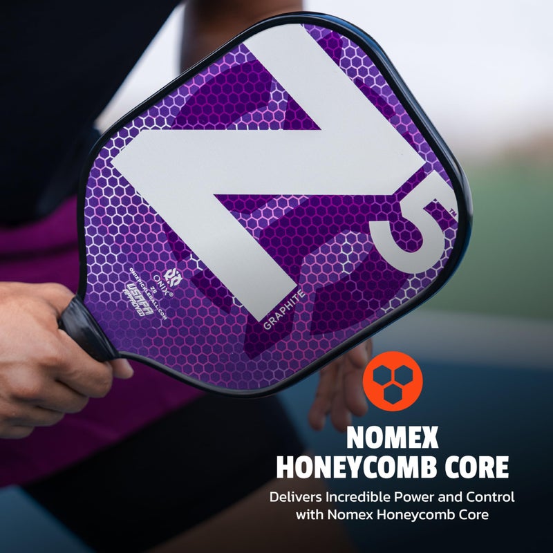 ONIX Graphite Z5 Graphite Carbon Fiber Pickleball Paddles with Cushion Comfort Pickleball Paddle Grip - USA Pickleball Approved, Grip Size 4 1/4 inches - Image 2